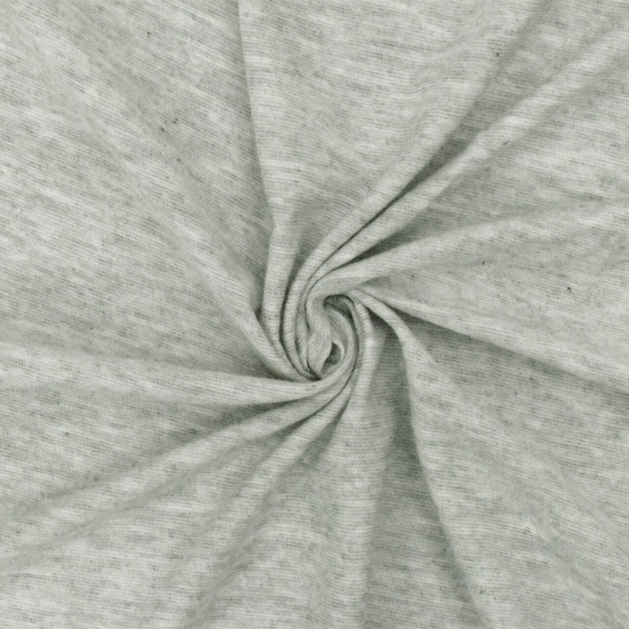 Ash Gray-White Slub Stretch Cotton Jersey Knit Fabric By the Yard